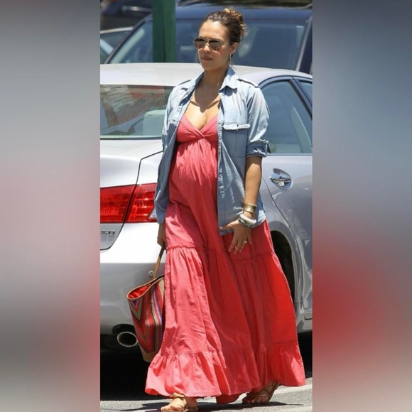 Floral Boho Maxi Dress As Seen On Angelina Jolie, Jessica Alba, Eva Longoria - Picture 4 of 8